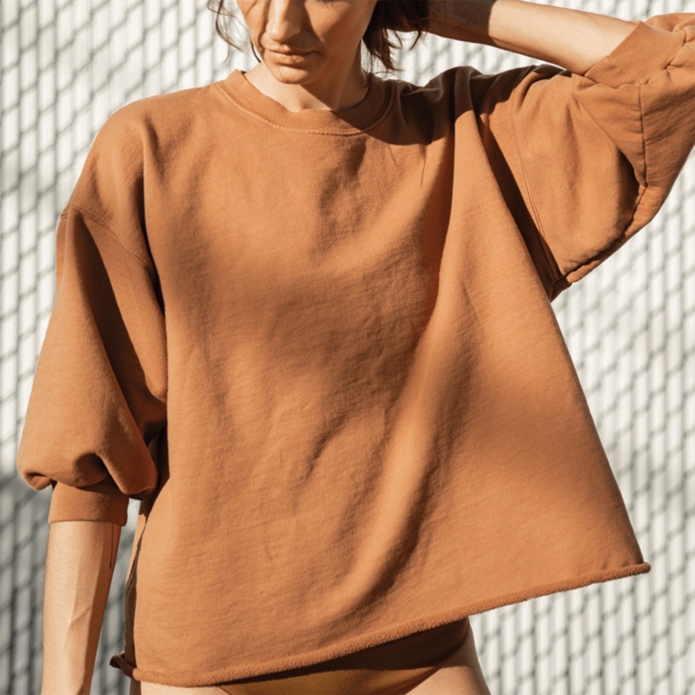 Relaxed Boxy Women's Top in Camel